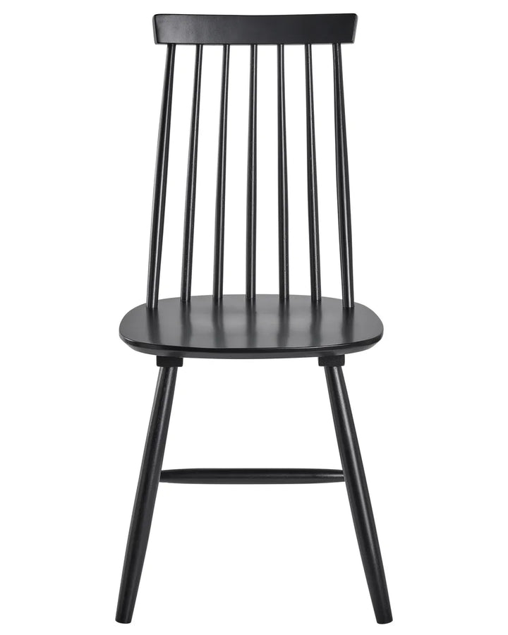 Set of 2 Dining Chairs Wood Black Jalanda