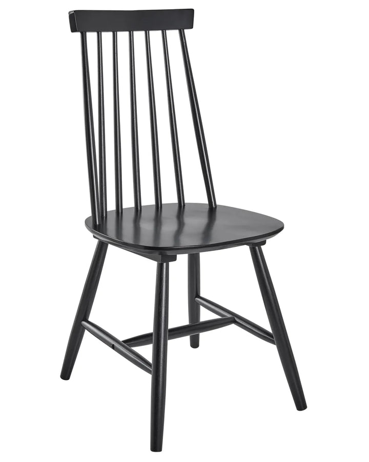 Set of 2 Dining Chairs Wood Black Jalanda