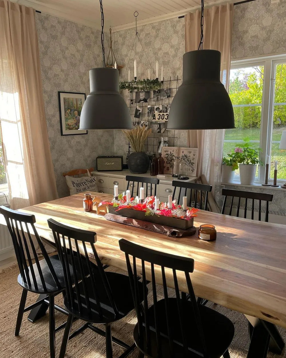 Set of 2 Dining Chairs Wood Black Jalanda