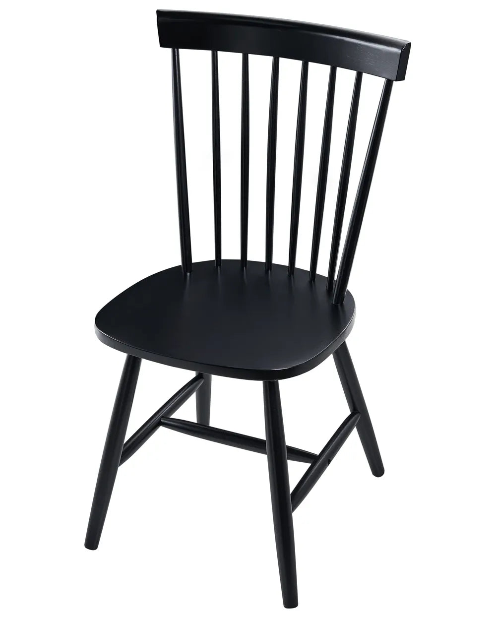 Set of 2 Dining Chairs Wood Black Chelsea