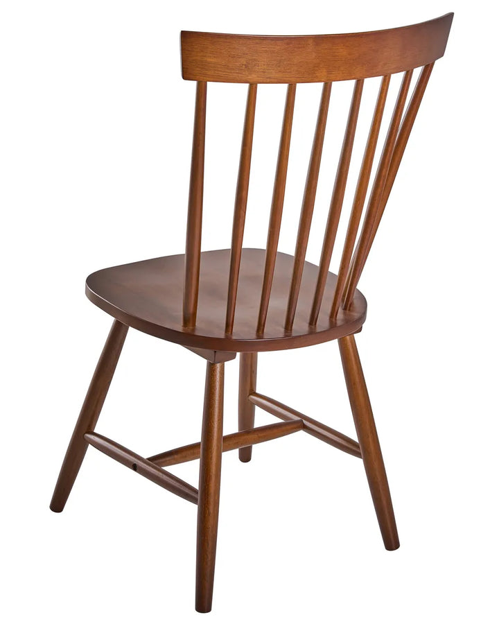 Set of 2 Dining Chairs Wood Brown Chelsea