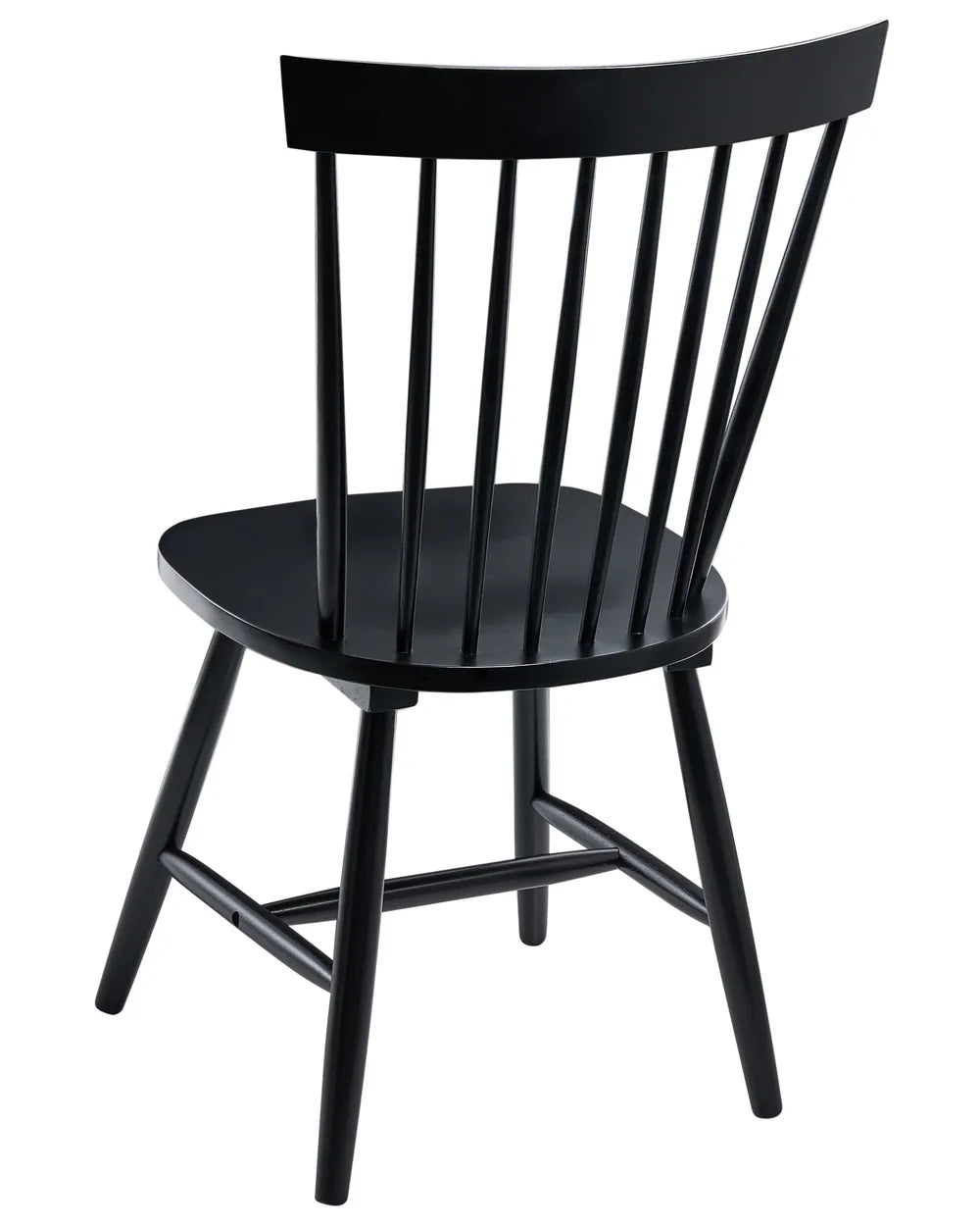 Set of 2 Dining Chairs Wood Black Chelsea