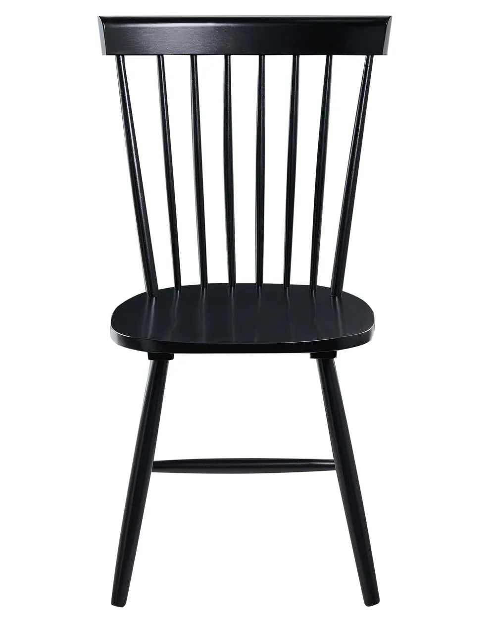 Set of 2 Dining Chairs Wood Black Chelsea