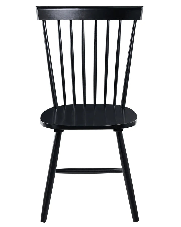 Set of 2 Dining Chairs Wood Black Chelsea
