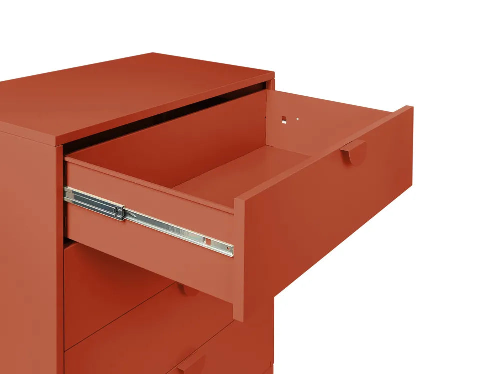 4 Drawer Chest Metal Golden Brown Reshelle