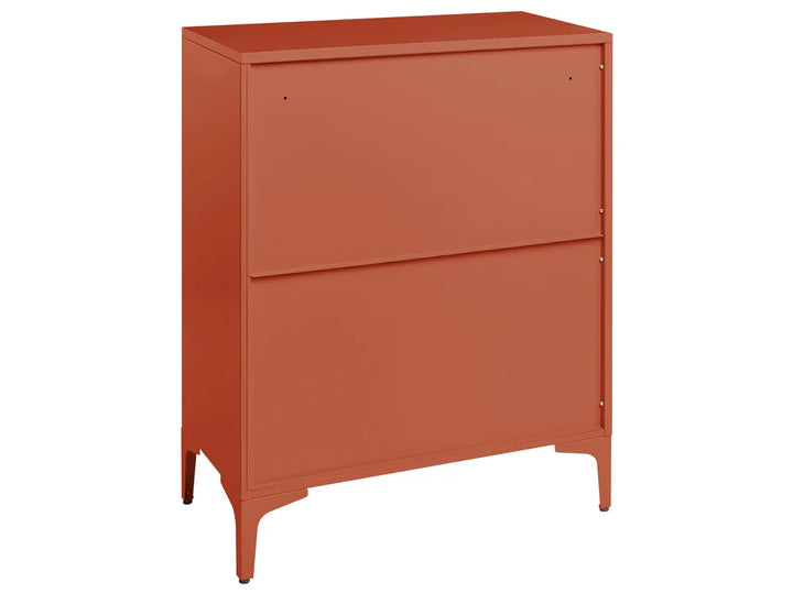 4 Drawer Chest Metal Golden Brown Reshelle