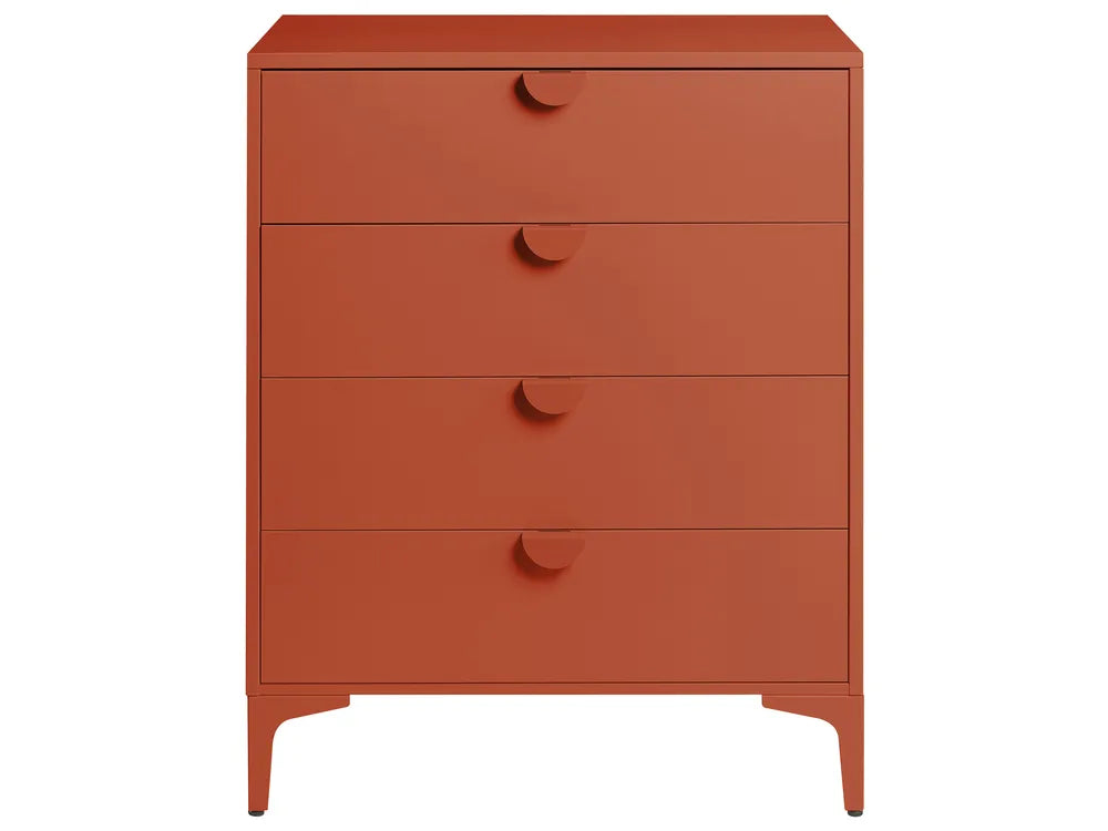 4 Drawer Chest Metal Golden Brown Reshelle