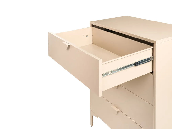 4 Drawer Chest Metal Beige Reshelle