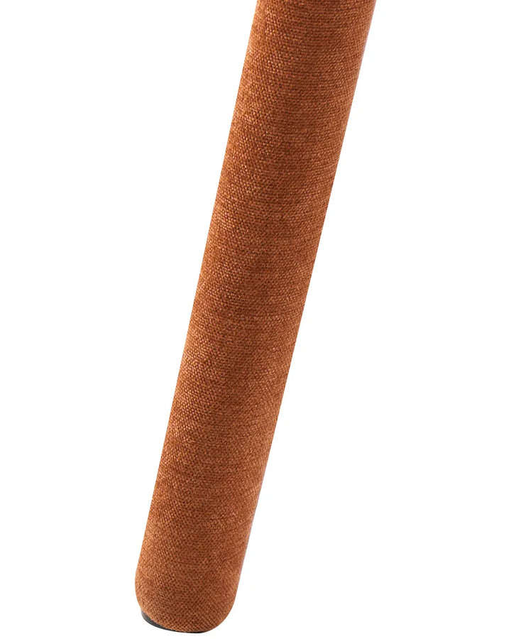 Set of 2 Chairs Chenille Golden Brown Fiama