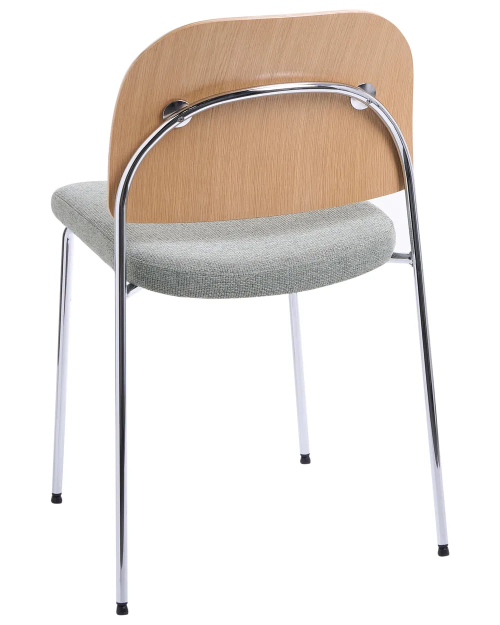 Set of 2 Dining Chairs Metal Green/ Light Brown Allencoe
