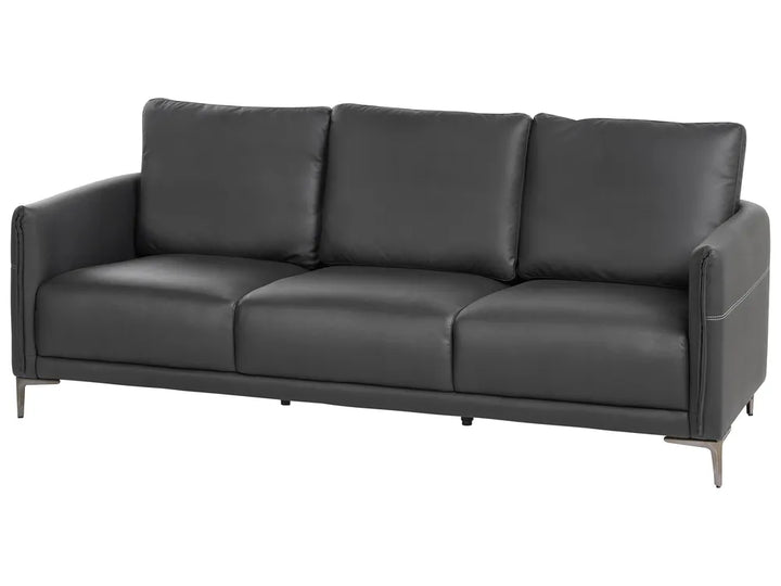 Sofa 3 Seater Fabric Black Doynton