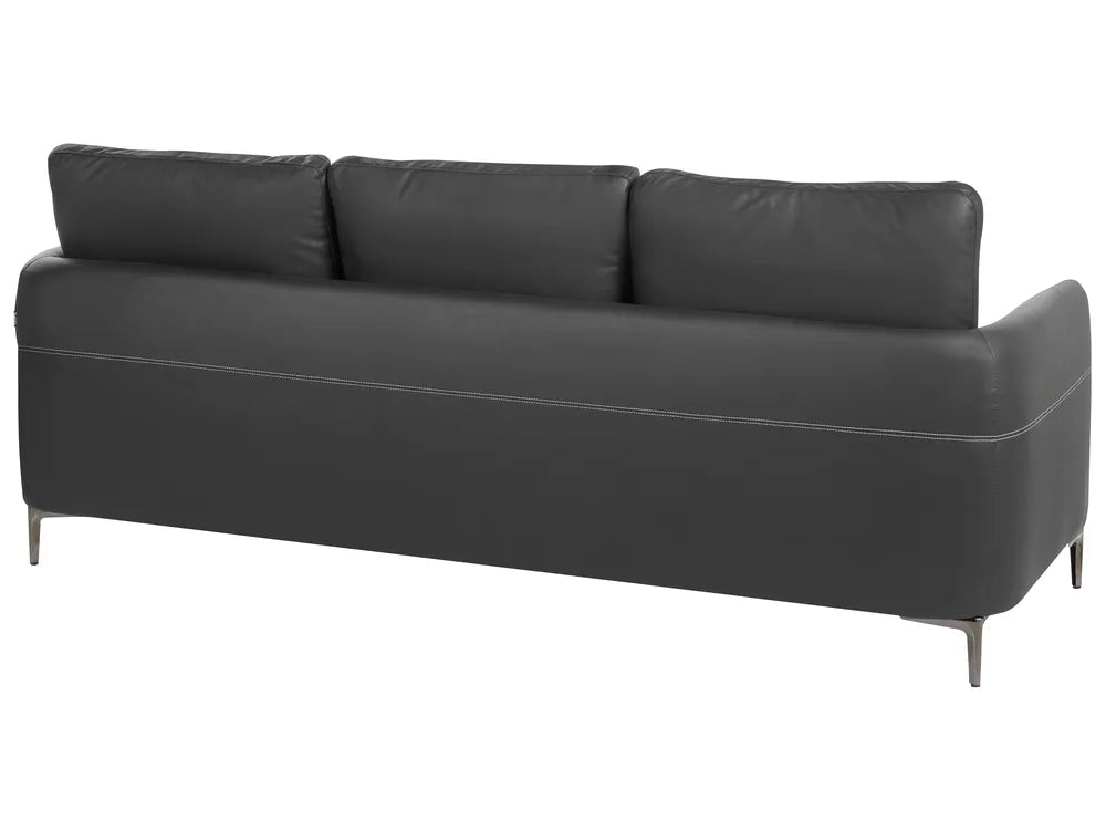 Sofa 3 Seater Fabric Black Doynton