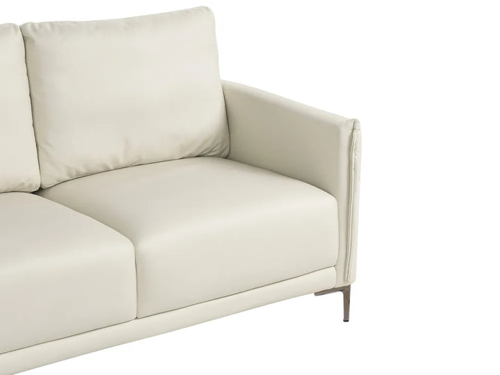 Living Room Set 6 Seater Fabric Light Beige Doynton