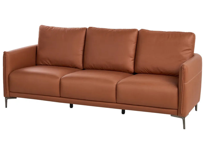 Living Room Set 6 Seater Fabric Golden Brown Doynton
