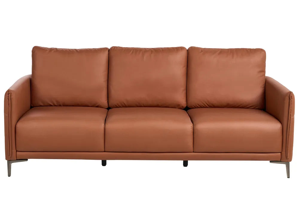Living Room Set 6 Seater Fabric Golden Brown Doynton