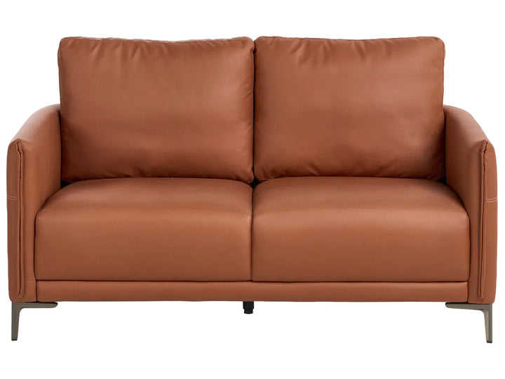 Living Room Set 6 Seater Fabric Golden Brown Doynton
