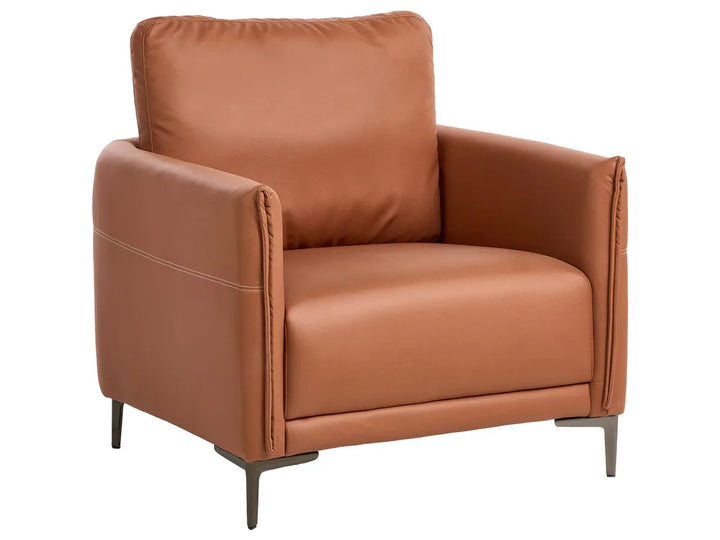 Living Room Set 6 Seater Fabric Golden Brown Doynton