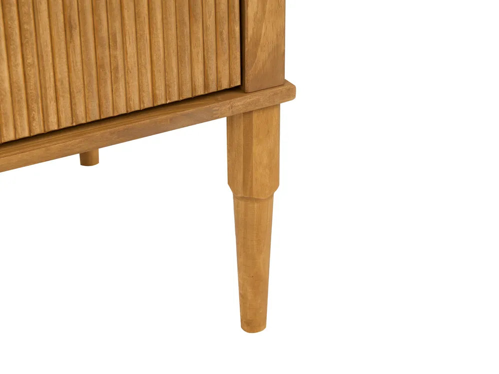 6 Drawer Chest Pine Wood Light Brown Rufio