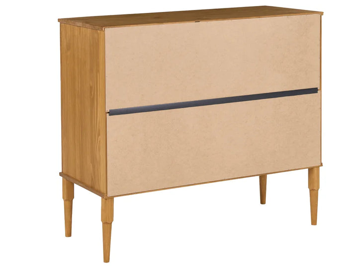6 Drawer Chest Pine Wood Light Brown Rufio
