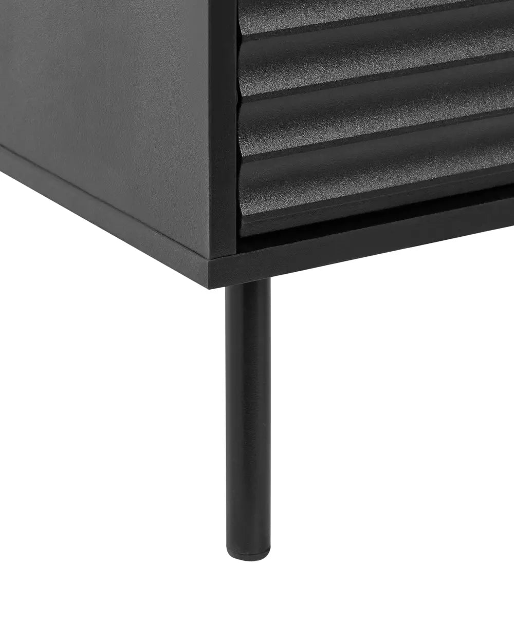 2 Drawer Bedside Table Black Delanie