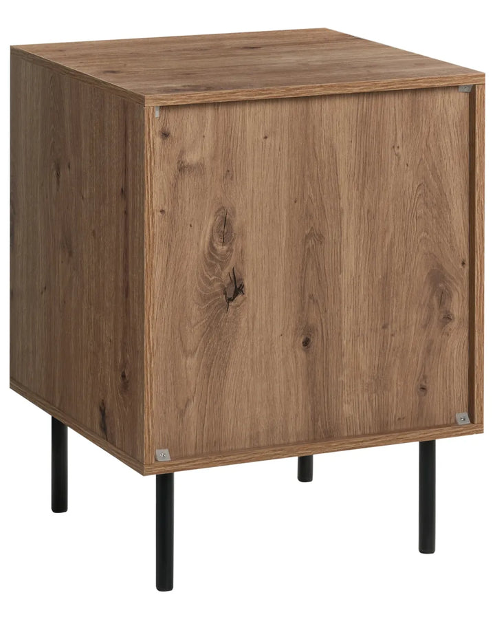2 Drawer Bedside Table Light Brown Delanie