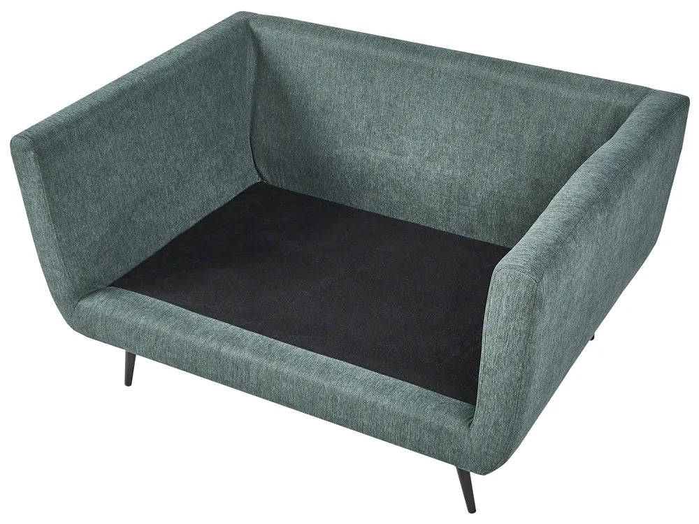 Living Room Set 4 Seater Fabric Green Chira