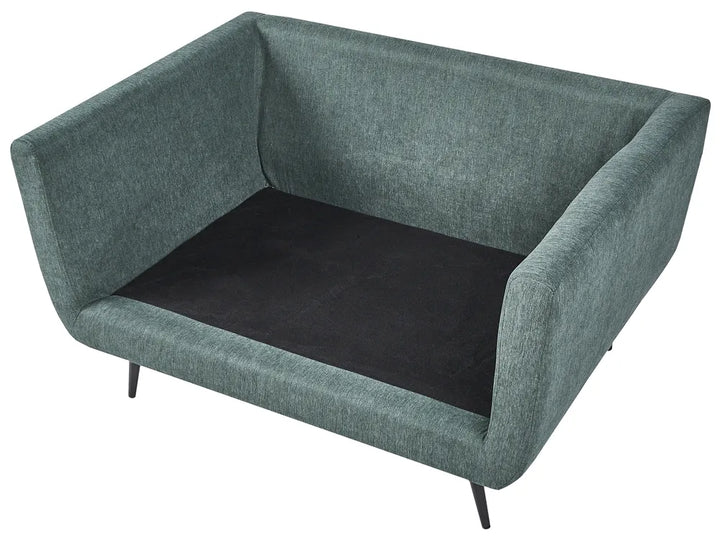 Living Room Set 4 Seater Fabric Green Chira