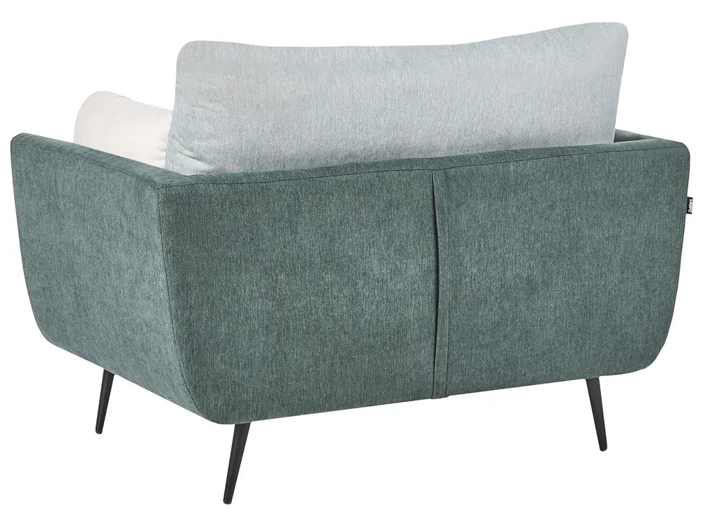 Living Room Set 4 Seater Fabric Green Chira