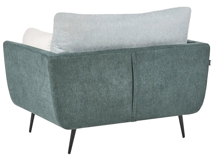 Living Room Set 4 Seater Fabric Green Chira