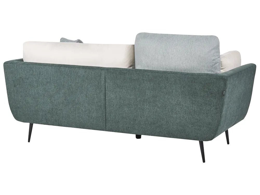 Living Room Set 4 Seater Fabric Green Chira