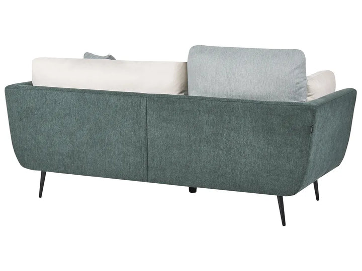 Living Room Set 4 Seater Fabric Green Chira