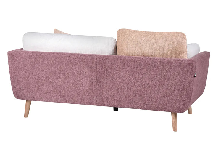 Living Room Set 4 Seater Fabric Pink Chira