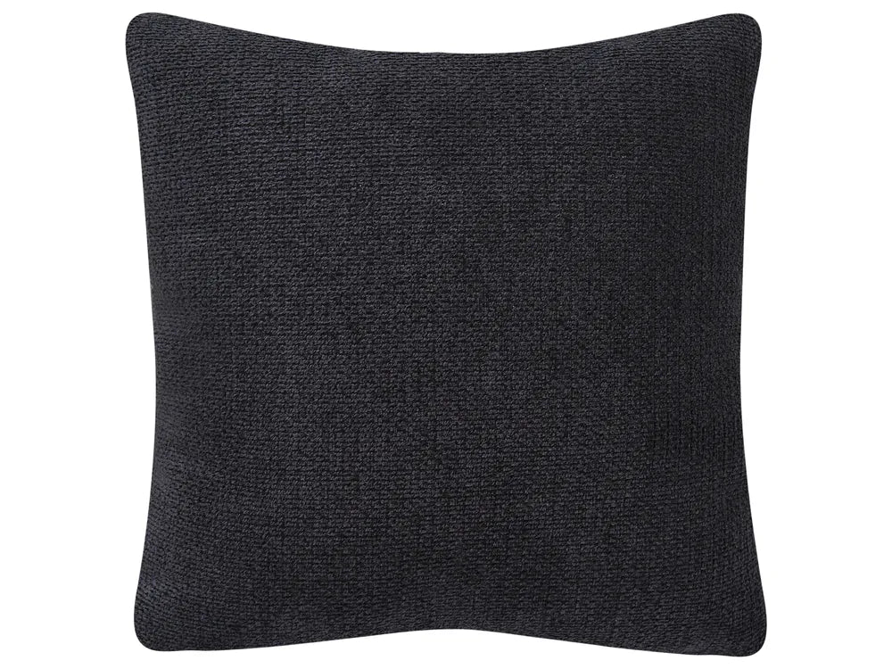 Sofa 3 Seater Fabric Black Chira