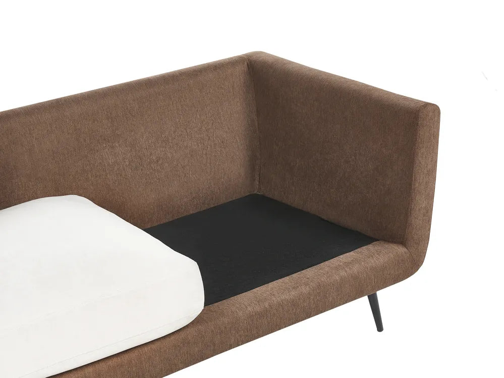 Sofa 3 Seater Fabric Brown Chira