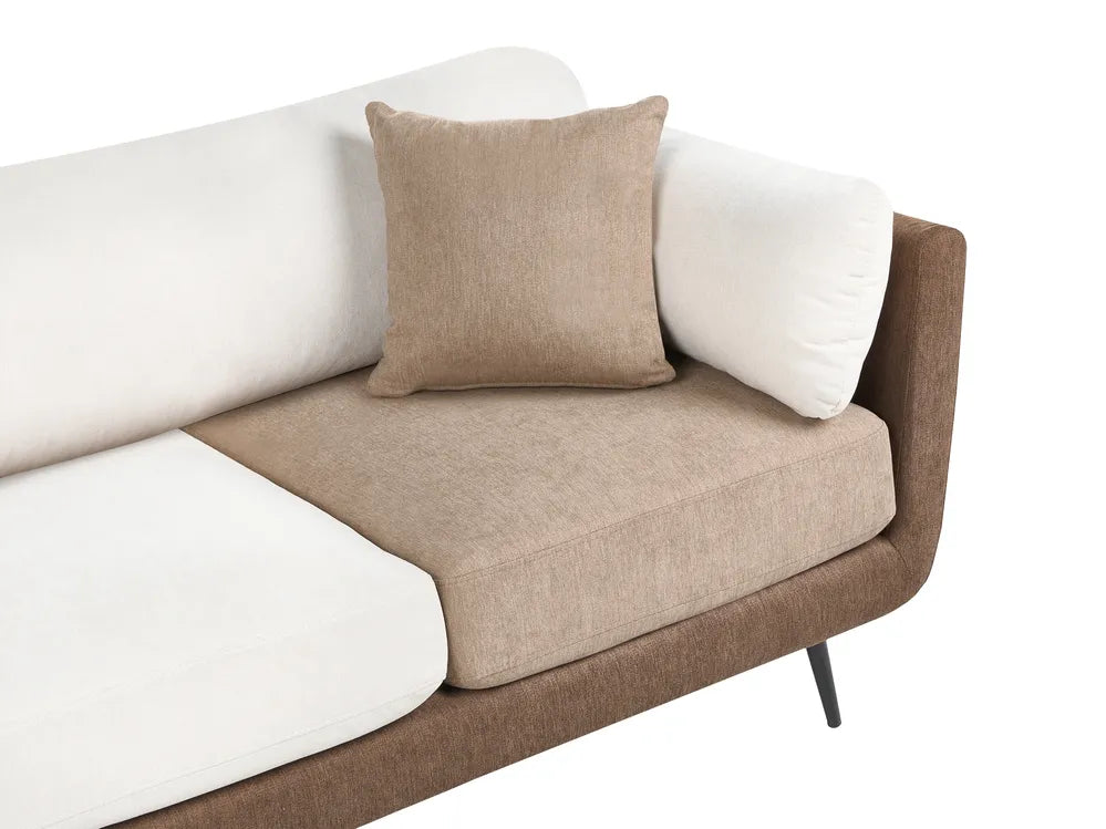 Sofa 3 Seater Fabric Brown Chira