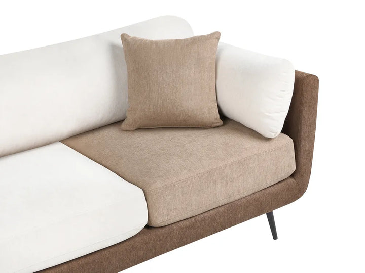 Sofa 3 Seater Fabric Brown Chira