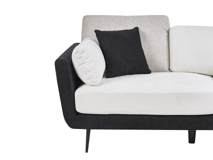 Sofa 3 Seater Fabric Black Chira