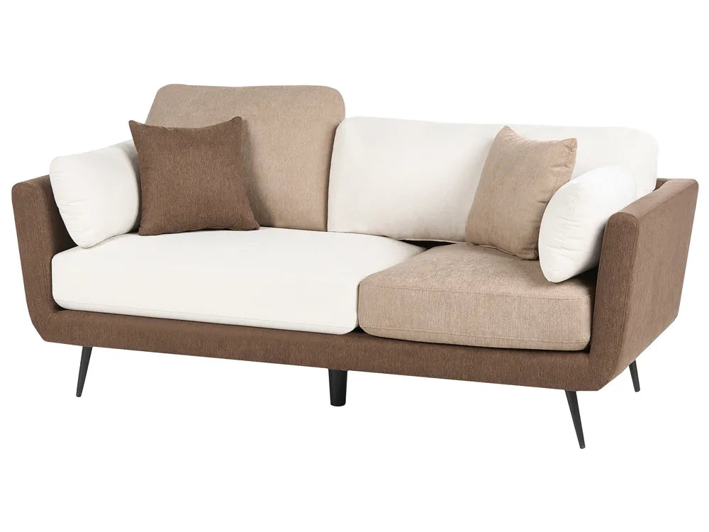Sofa 3 Seater Fabric Brown Chira
