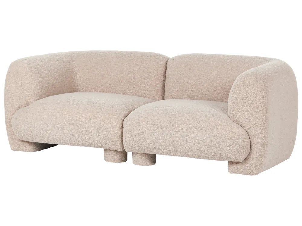 Modular Sofa 2 Seater Beige Boucle Arlesia
