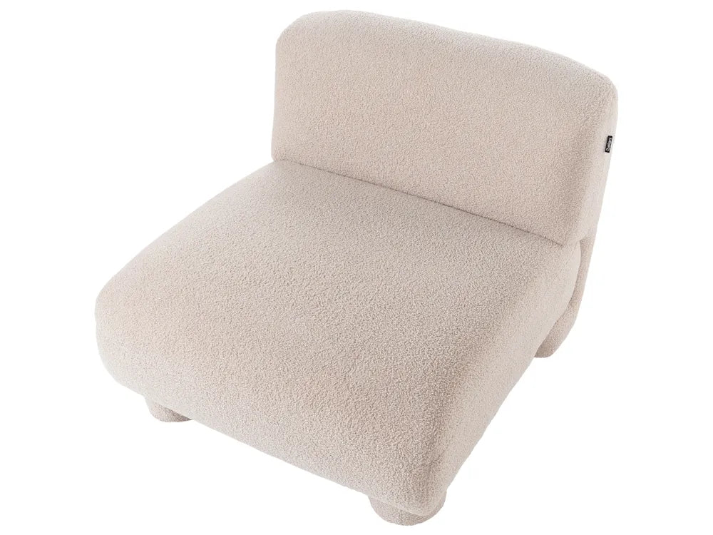 1-Seat Section Beige Boucle Arlesia
