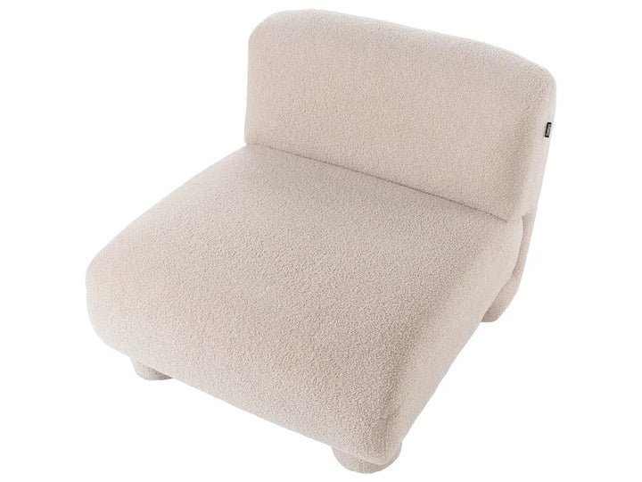 1-Seat Section Beige Boucle Arlesia