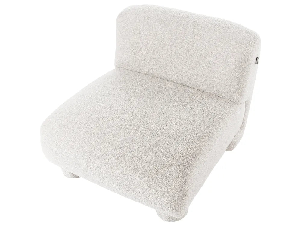 1-Seat Section Off-White Boucle Arlesia