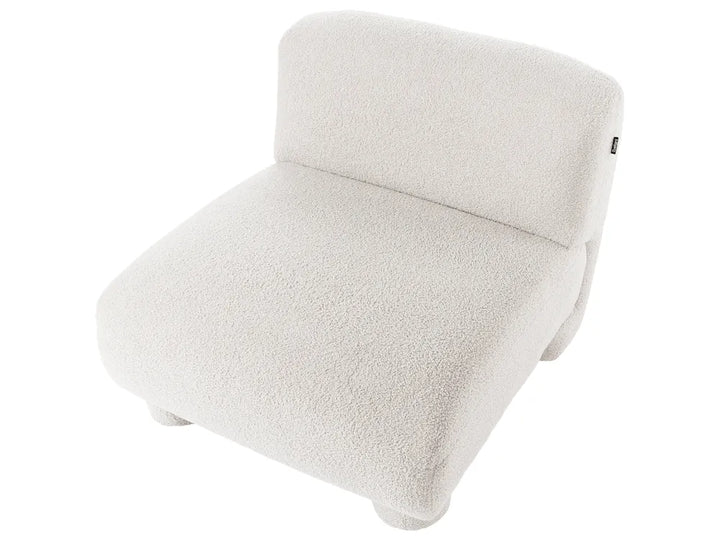 1-Seat Section Off-White Boucle Arlesia