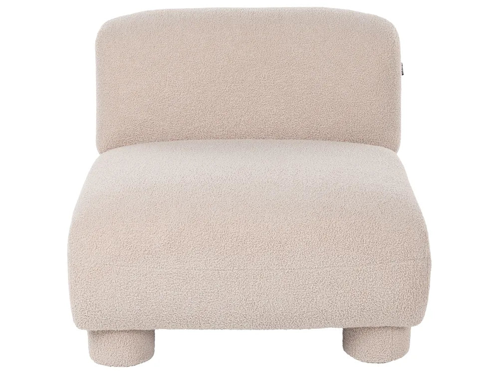 1-Seat Section Beige Boucle Arlesia