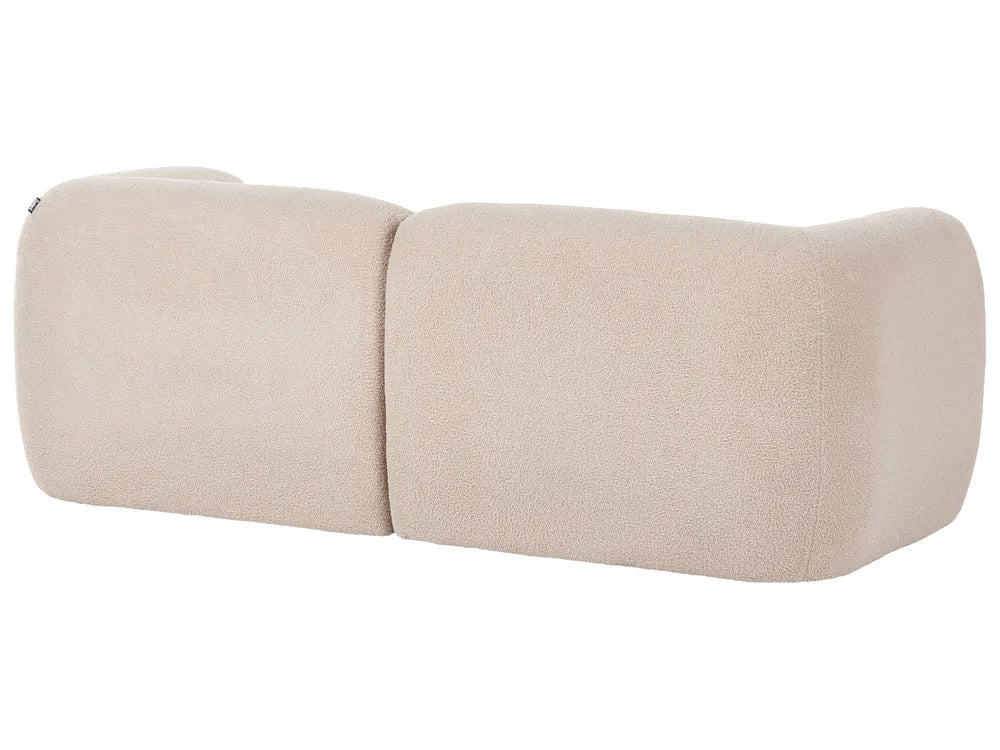 Modular Living Room Set 4 Seater Beige Boucle Arlesia
