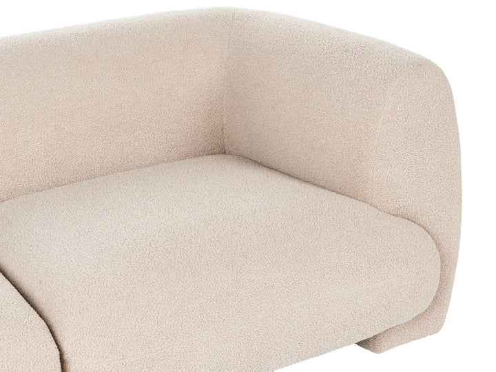 Modular Sofa 3 Seater Beige Boucle Arlesia
