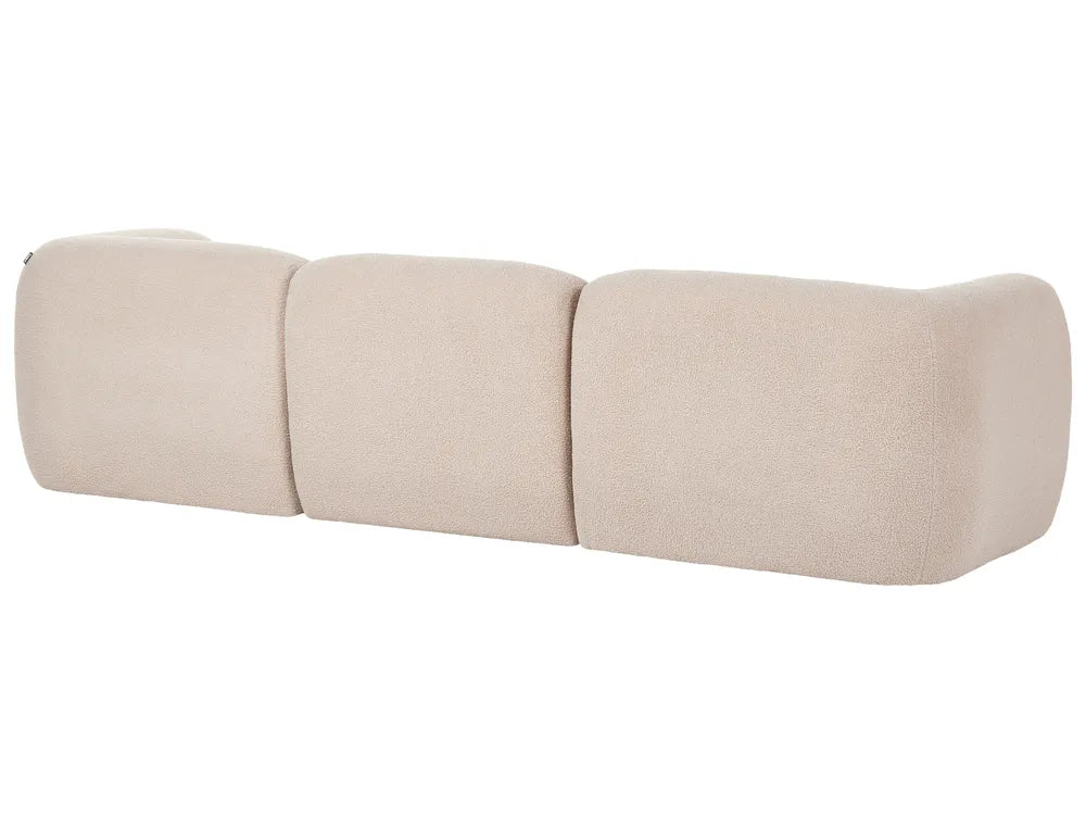 Modular Sofa 3 Seater Beige Boucle Arlesia