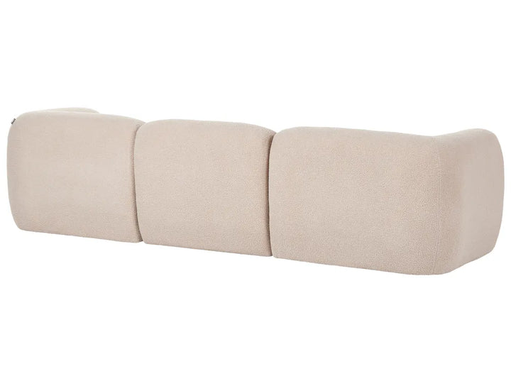 Modular Sofa 3 Seater Beige Boucle Arlesia