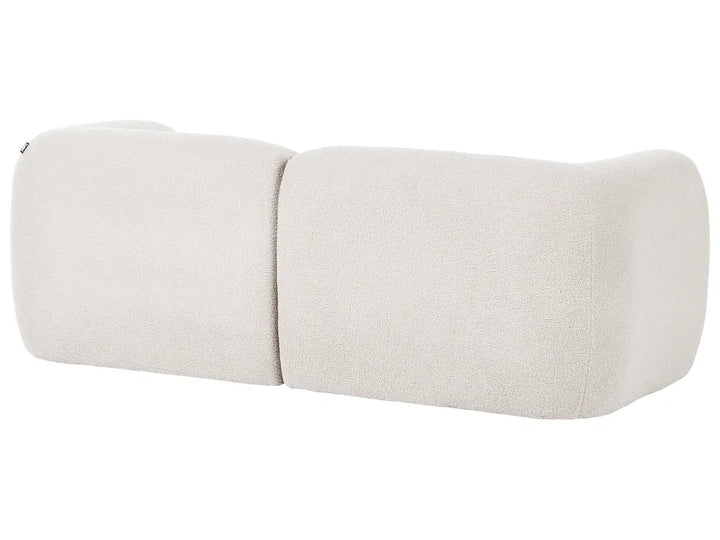 Modular Living Room Set 4 Seater Off-White Boucle with Ottoman Arlesia
