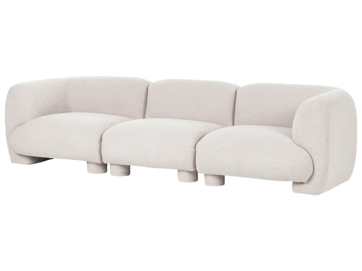 Modular Sofa 3 Seater Off-White Boucle Arlesia